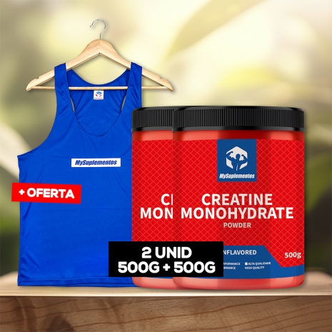 2x Creatine Monohydrate 500g + Oferta T-Shirt Tank