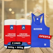 2x Creatine Monohydrate 500g + Oferta T-Shirt Tank